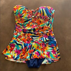 Chaps strapless swimsuit. Size 12.